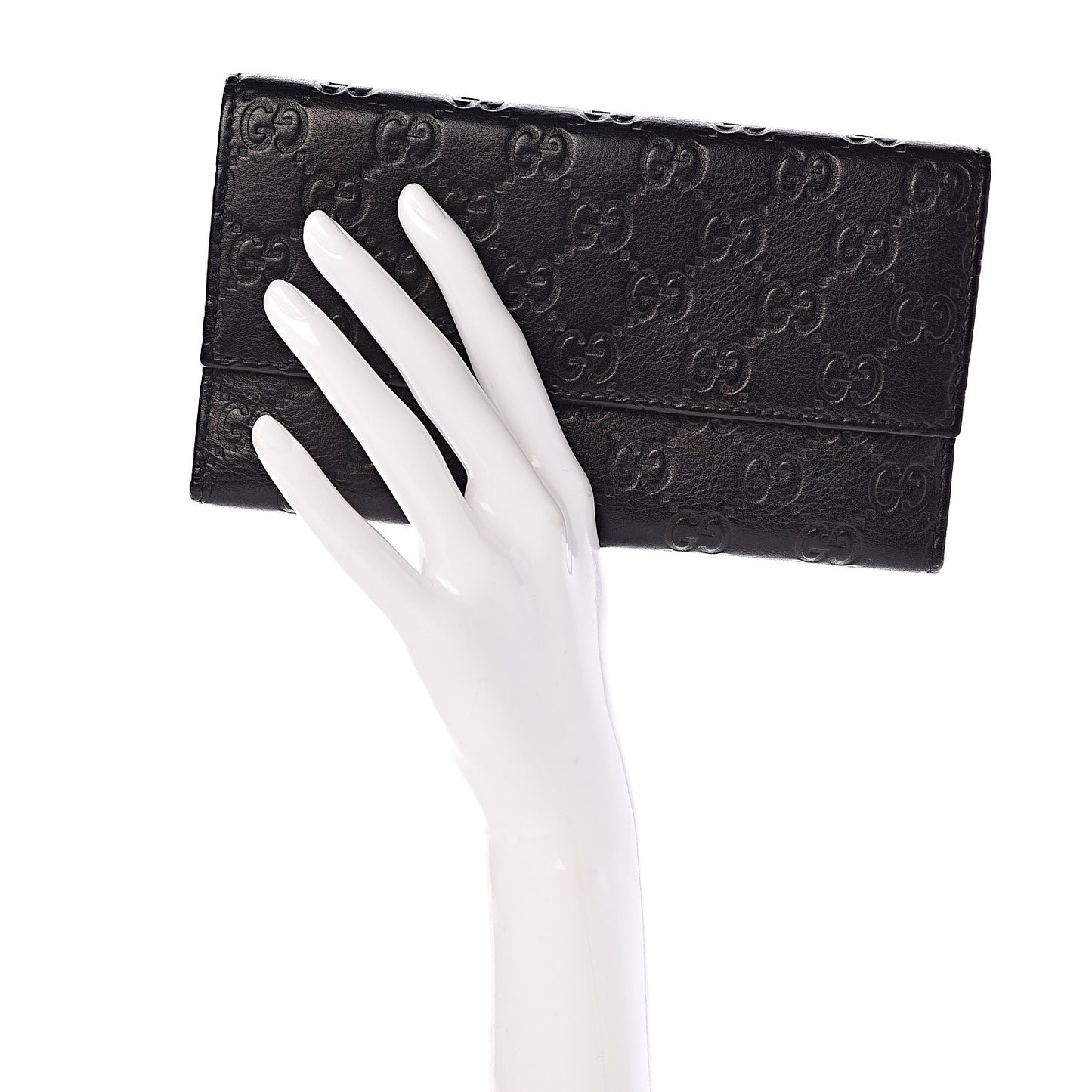 Guccissima Continental Flap Wallet Black