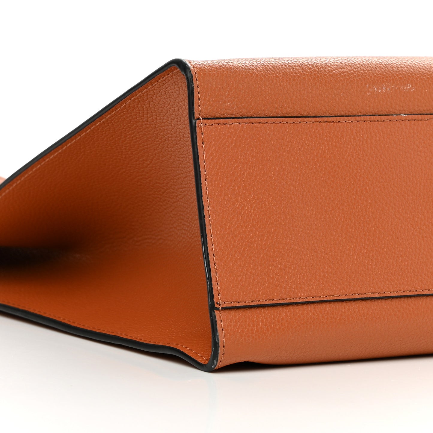 Grained Calfskin Grind Shopper Tote Smoked Almond