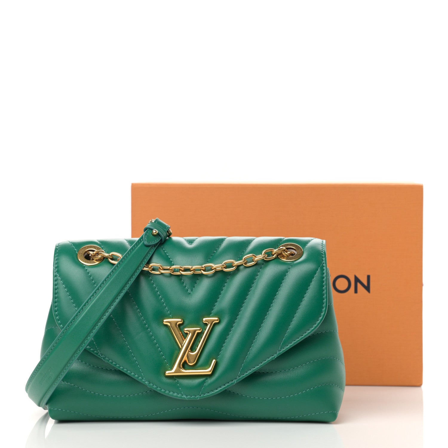 Louis Vuitton Calfskin LV New Wave Chain Bag Emerald 11 of 11