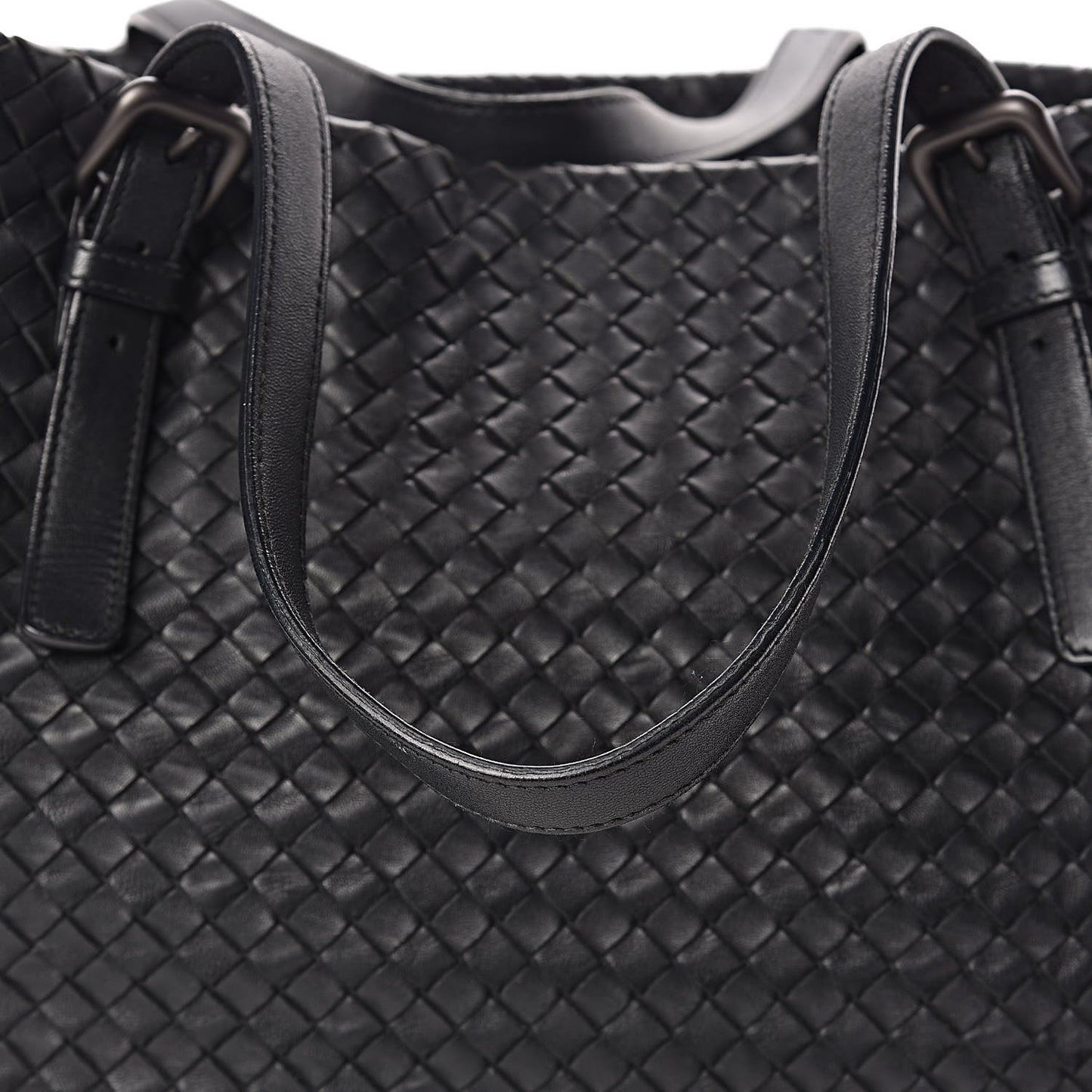 Nappa Intrecciato Large Seamless Tote Black