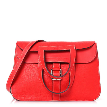 Hermes Taurillon Clemence Halzan 31 Rouge De Coeur 1 of 11