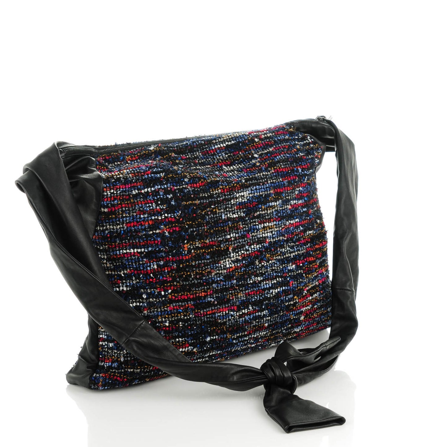 Tweed Lambskin Large Girl Bag Multicolor Black