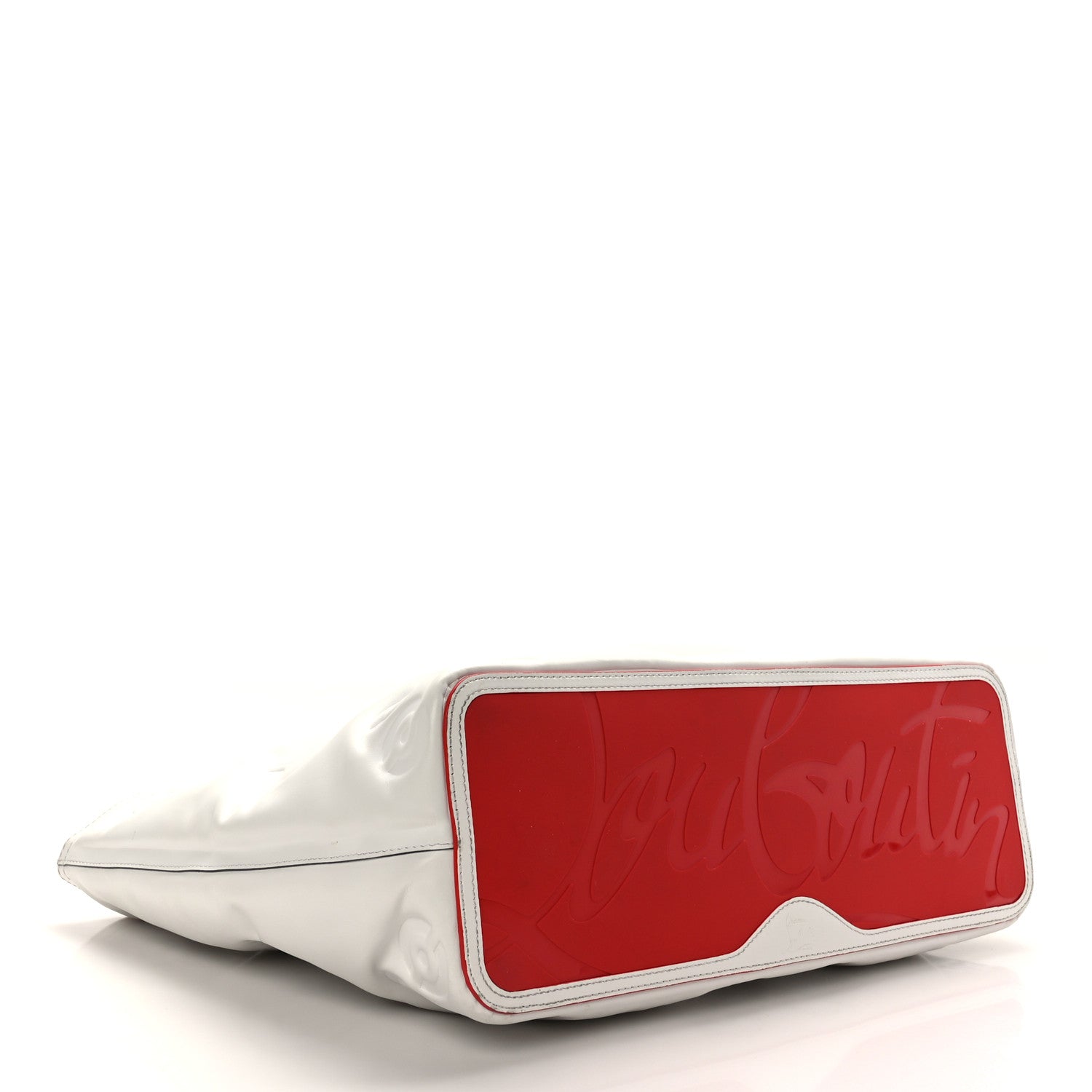 Christian Louboutin Calfskin Padded Loubinthesky Embossed East West Cabata Tote White 5 of 10