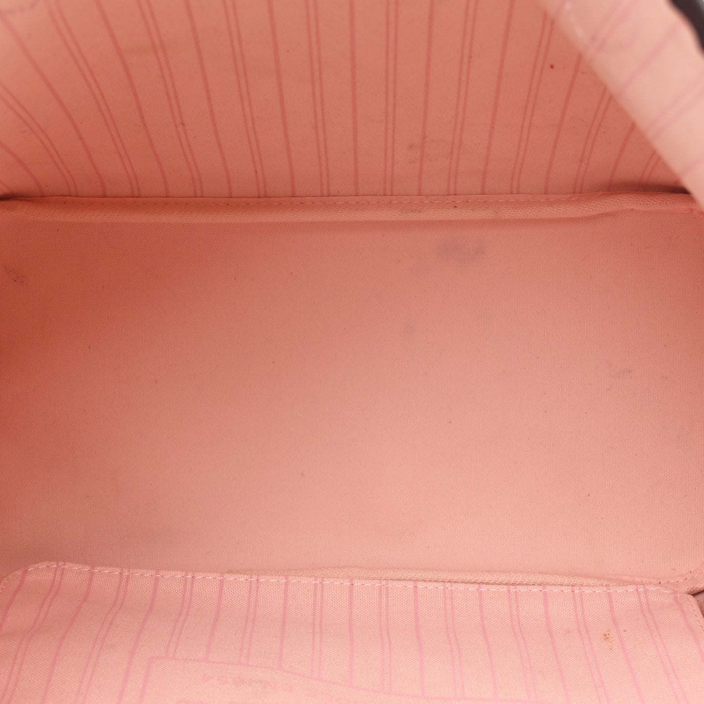 Damier Ebene Neo Neverfull MM Rose Ballerine
