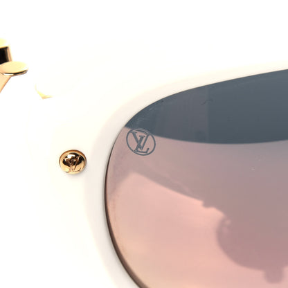 Louis Vuitton Acetate Aviator Serpico Studded Sunglasses Z2357W White 8 of 9