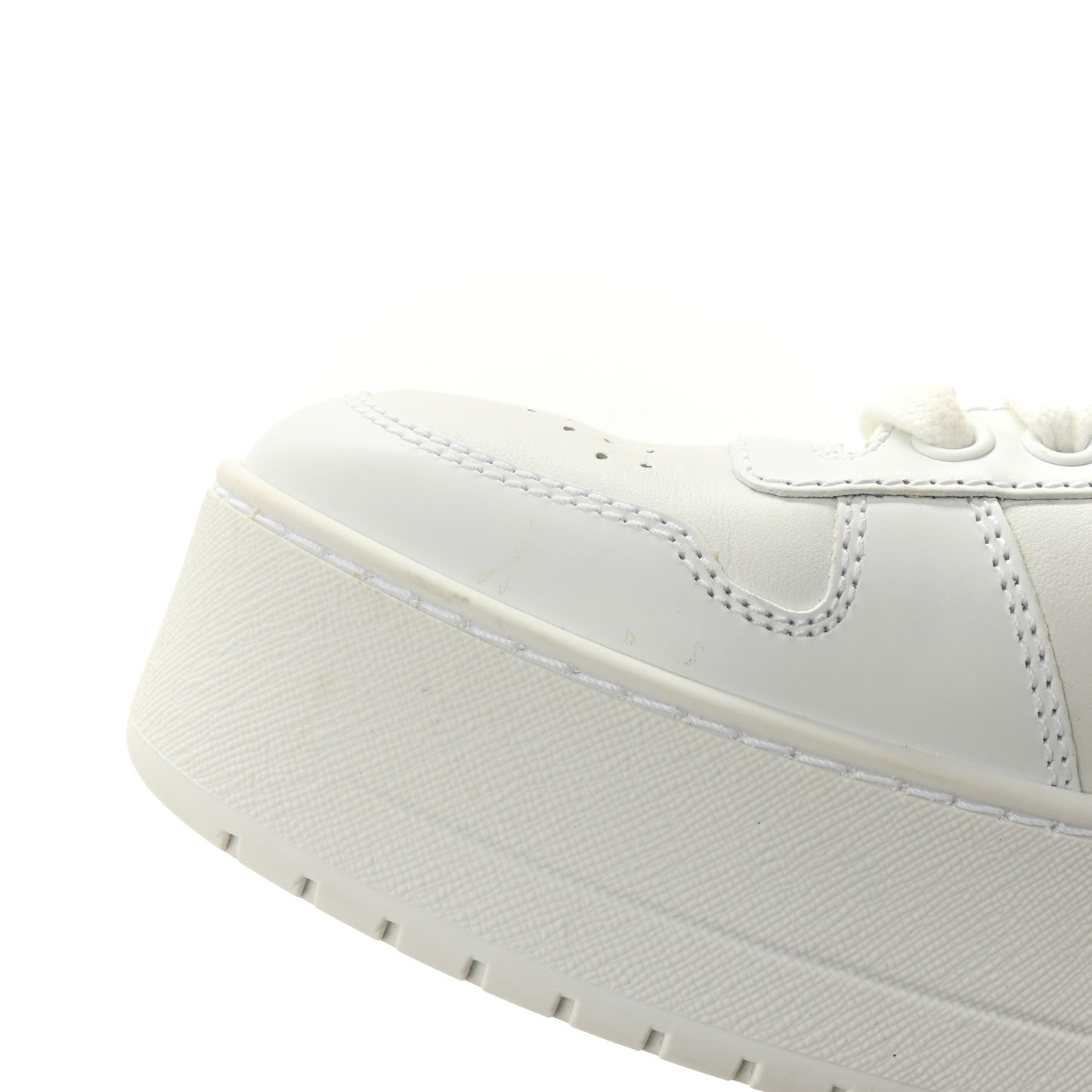 Vitello Rois Triangle Womens Downtown Platform Low Top Sneakers 37 White