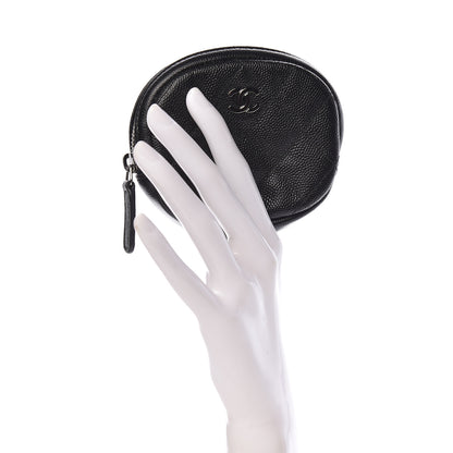 Chanel Iridescent Caviar Quilted Zip Around Classic Coin Purse Black 2 of 8