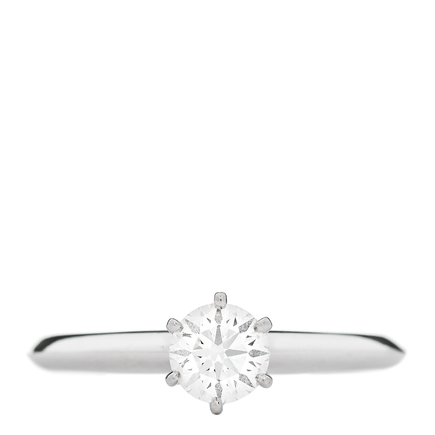 Platinum Diamond .56ct Solitaire Engagement Ring 53 6.5