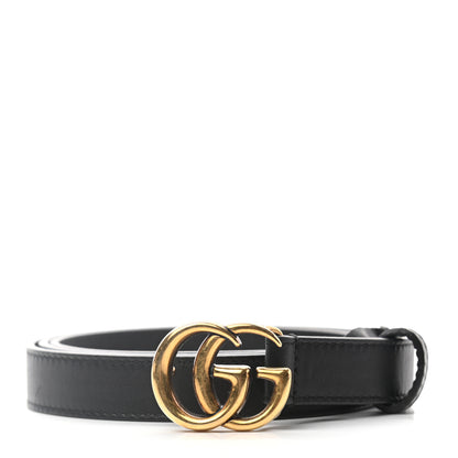 Gucci Calfskin Double G 20mm Belt 90 36 Black 1 of 5