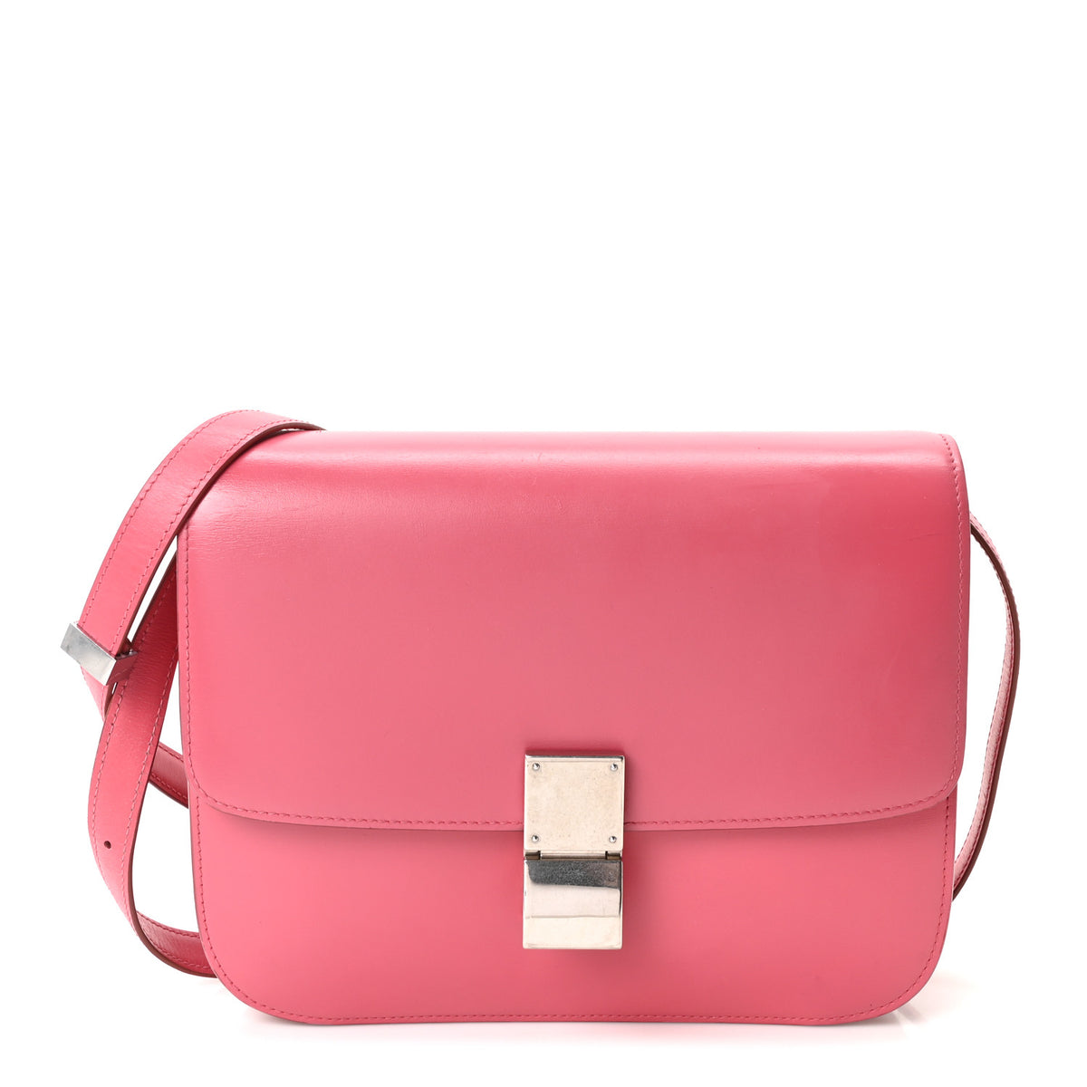 Celine Box Calfskin Medium Classic Box Flap Bag Raspberry 1 of 9
