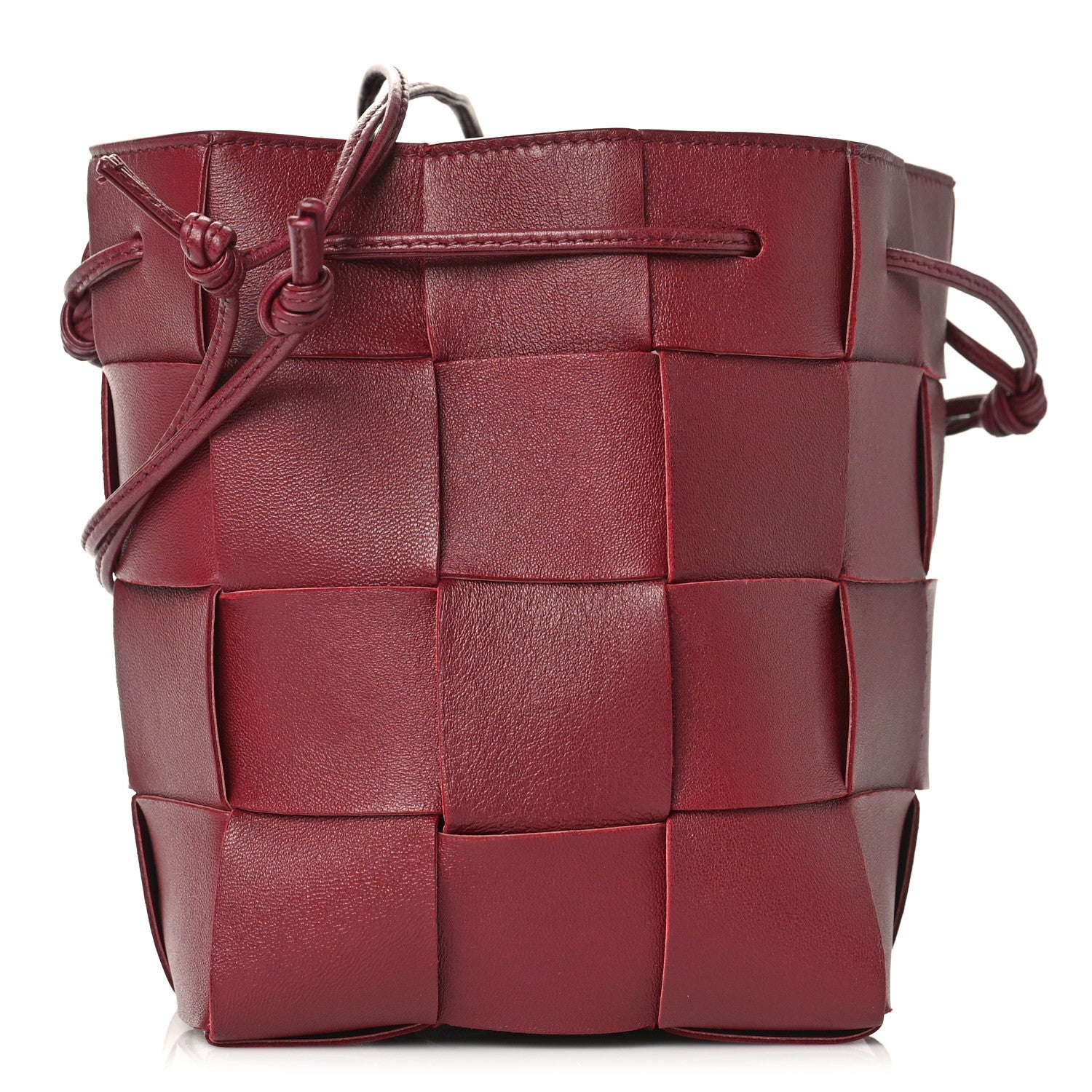 Bottega Veneta Nappa Maxi Intrecciato Small Cassette Bucket Bag Bordeaux 1 of 8