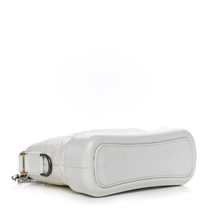 Chanel Aged Calfskin Quilted Small Gabrielle Hobo White 3 of 9