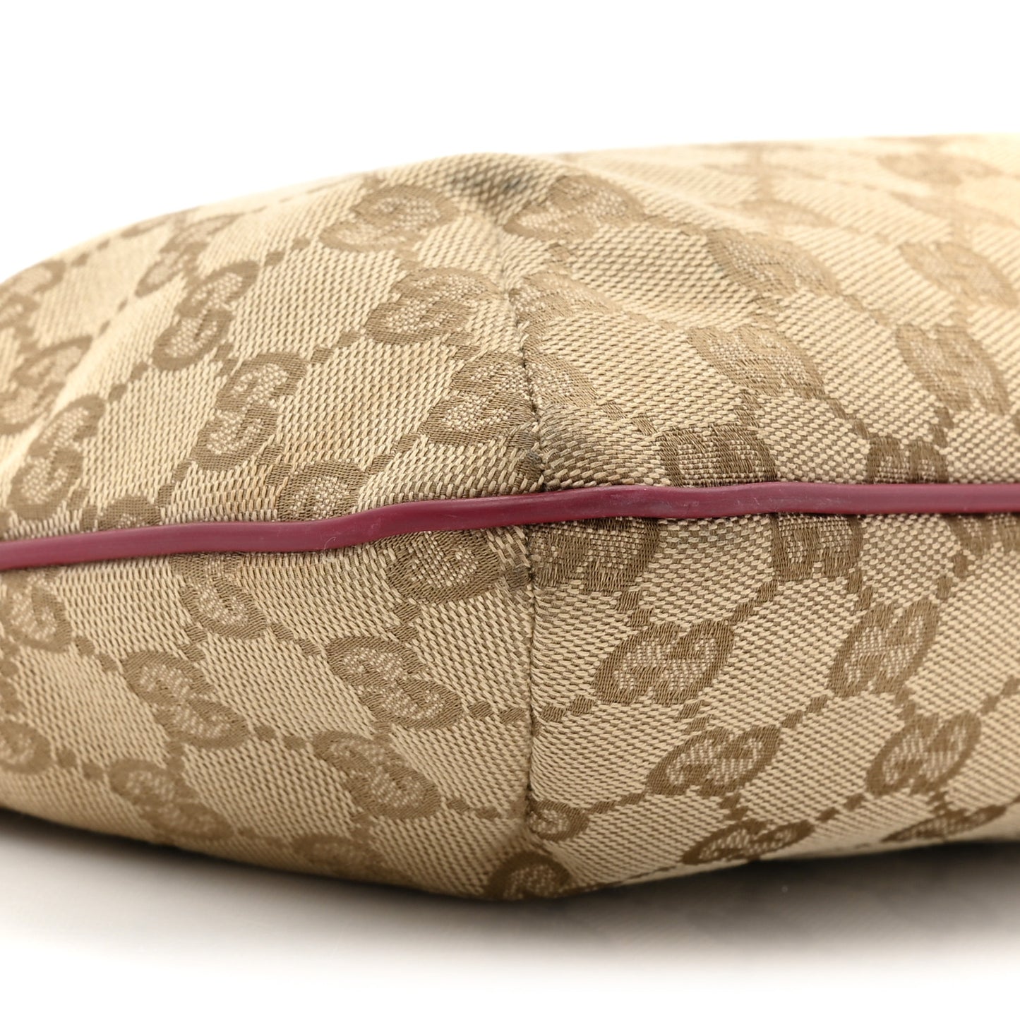 Monogram Web Small Flat Messenger Crossbody Pink Gold