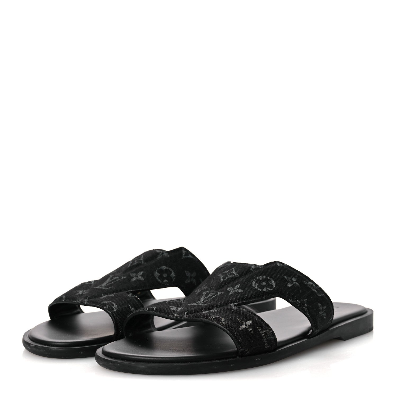 Louis Vuitton Monogram Denim Mens LV Oasis Mules 9.5 Black 4 of 11