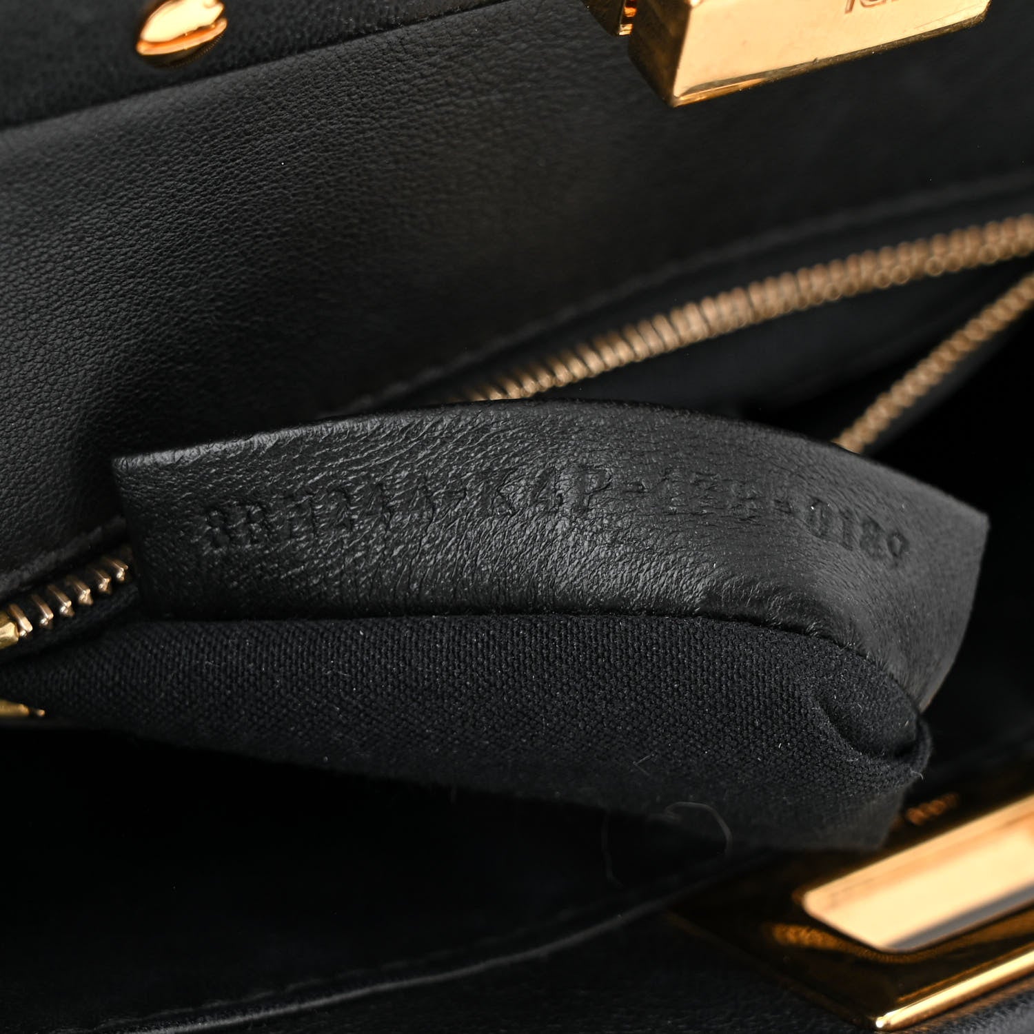 Fendi Nappa Mini Peekaboo Iconic Satchel Black 7 of 10