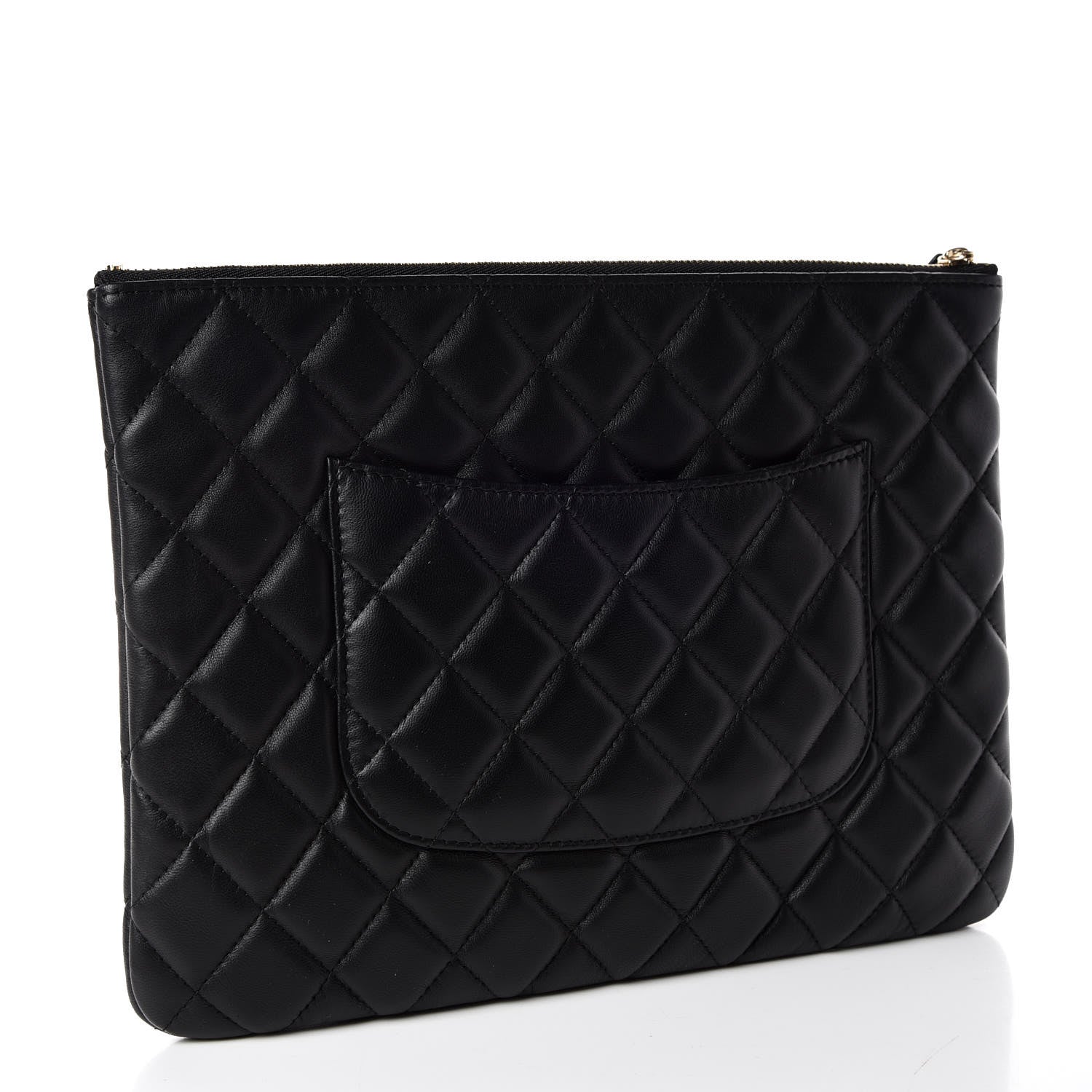 Chanel Lambskin Quilted Medium Cosmetic Case Black 3 of 10