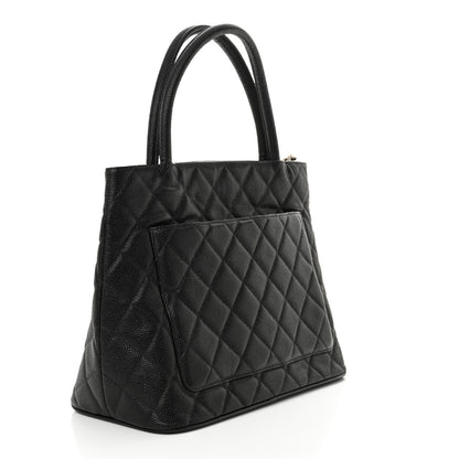 Chanel Caviar Quilted Medallion Tote Black 3 of 17