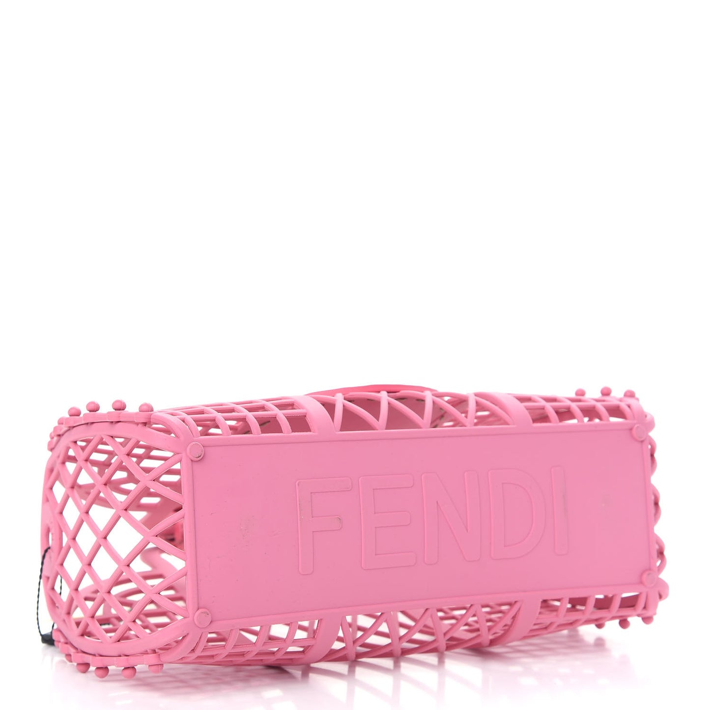 Recycled Plastic Vitello Liberty Matte Small Fendi Basket Rosa