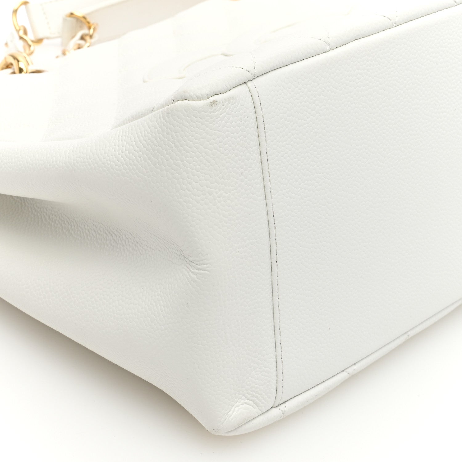 Chanel Caviar Quilted Grand Shopping Tote GST White 9 of 11