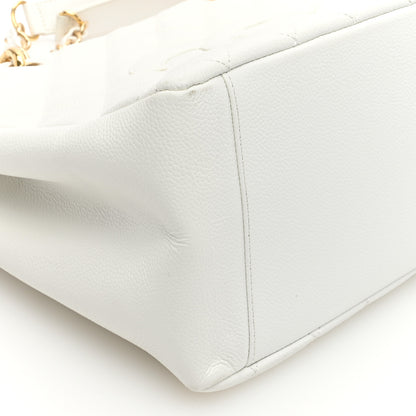 Chanel Caviar Quilted Grand Shopping Tote GST White 9 of 11