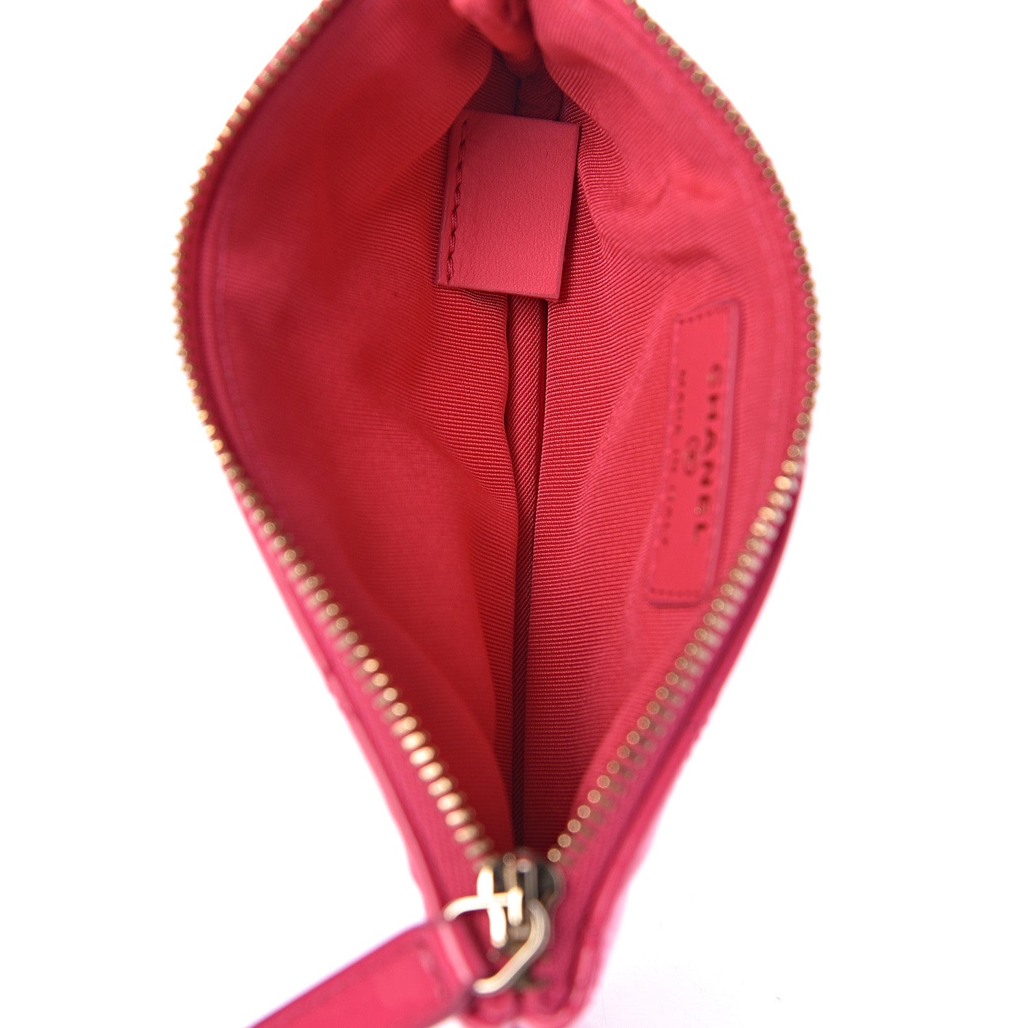 Chanel Patent Quilted Small Cosmetic Case Pink 5 of 8
