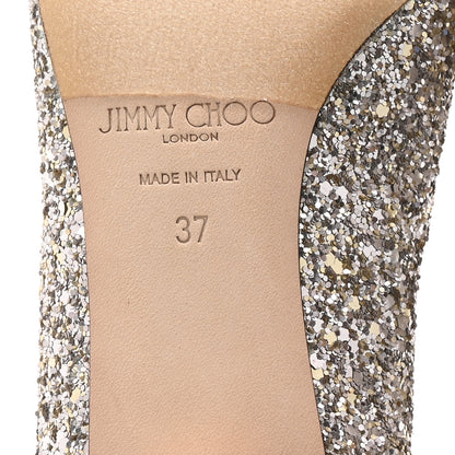 Jimmy Choo Coarse Glitter Degrade Romy 60 Pumps 37 Champagne 7 of 8