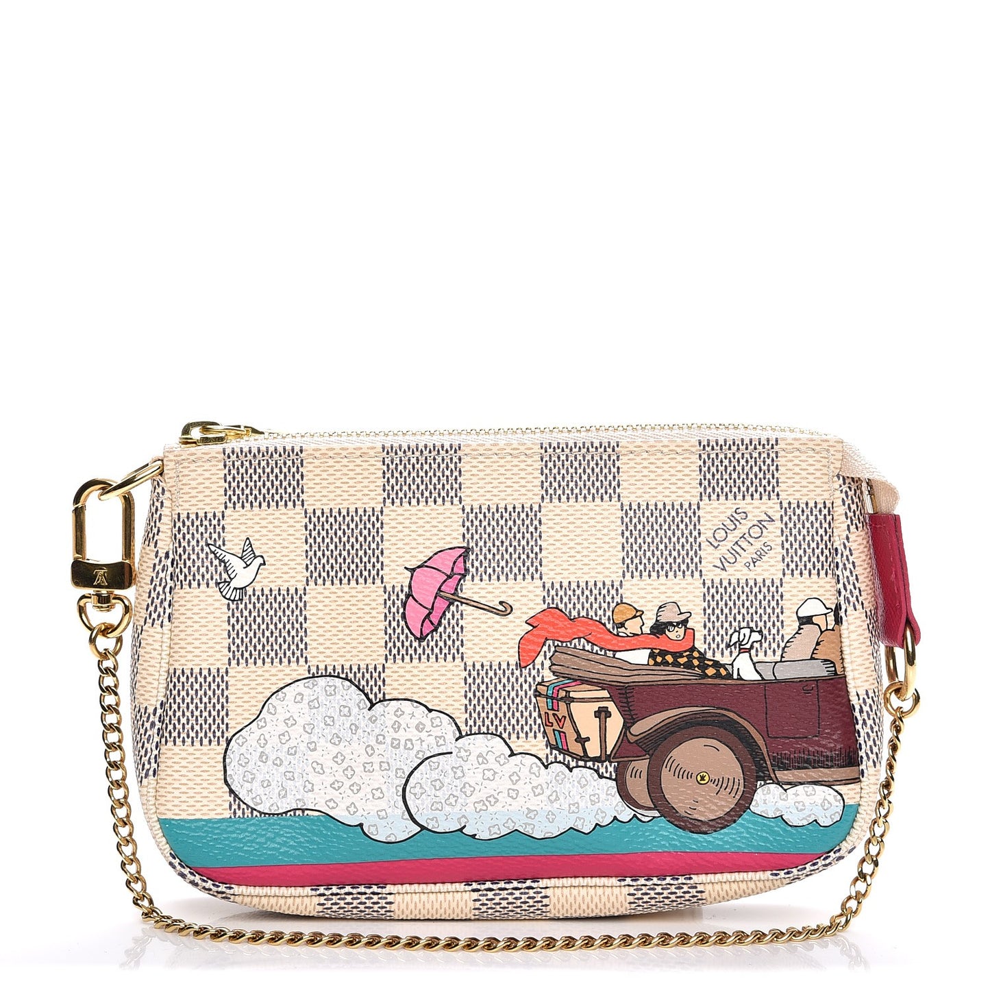 Damier Azur 2015 Christmas Animation Mini Pochette Accessories
