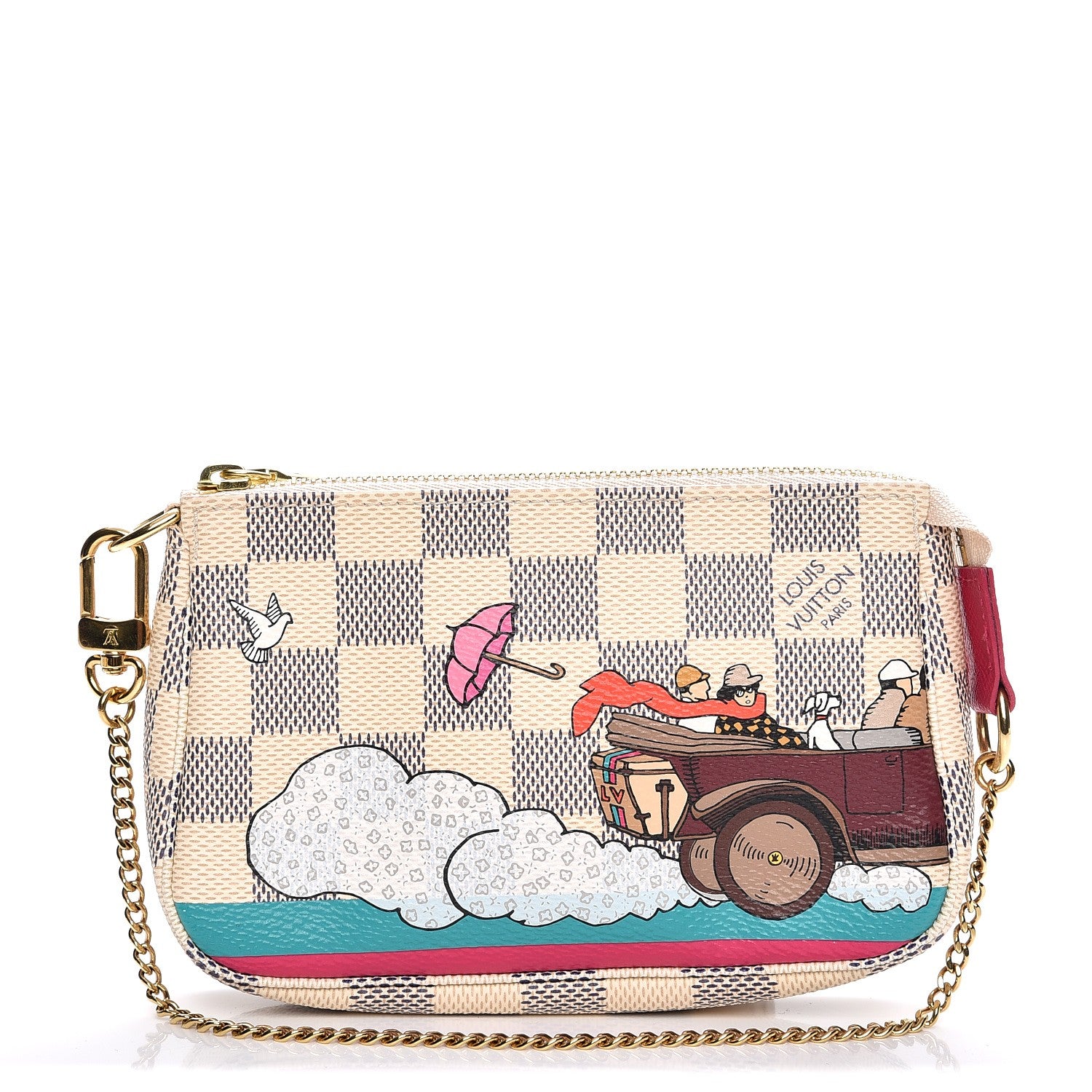 Louis Vuitton Damier Azur 2015 Christmas Animation Mini Pochette Accessories 1 of 7