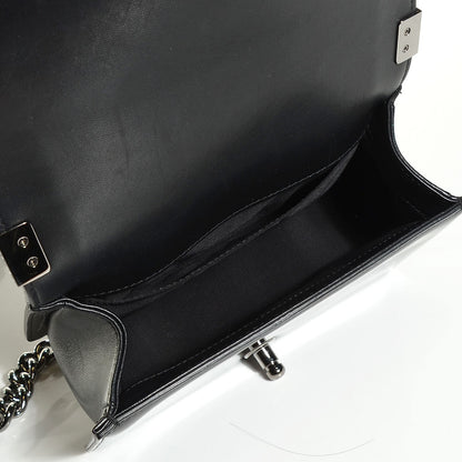Chanel Patent Calfskin Quilted Small Boy Flap Black 7 of 9