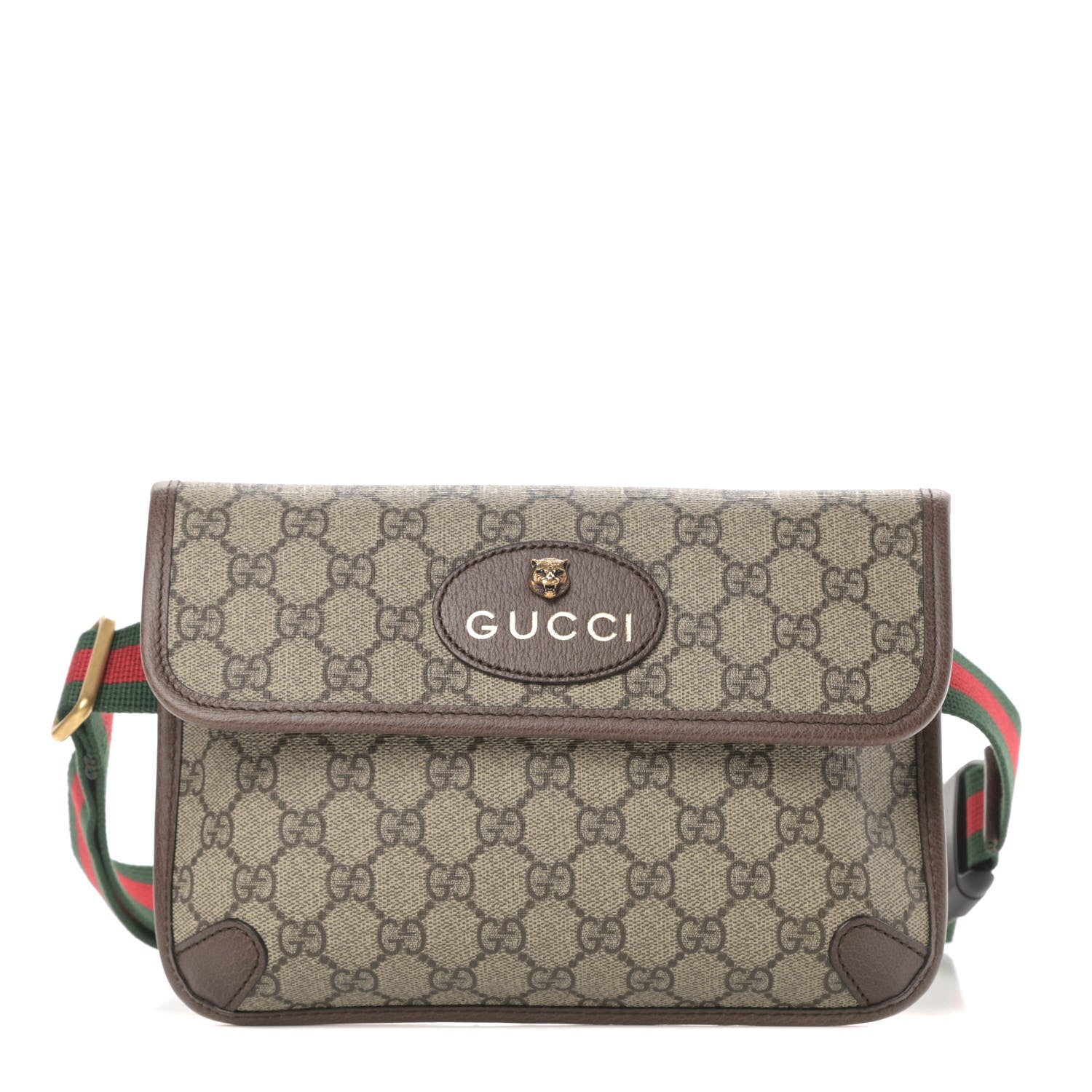 Gucci GG Supreme Monogram Neo Vintage Web Belt Bag Brown 1 of 10