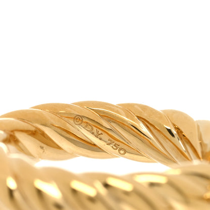 David Yurman 18K Yellow Gold 25.4mm Sculpted Cable Hoop Earrings 4 of 4