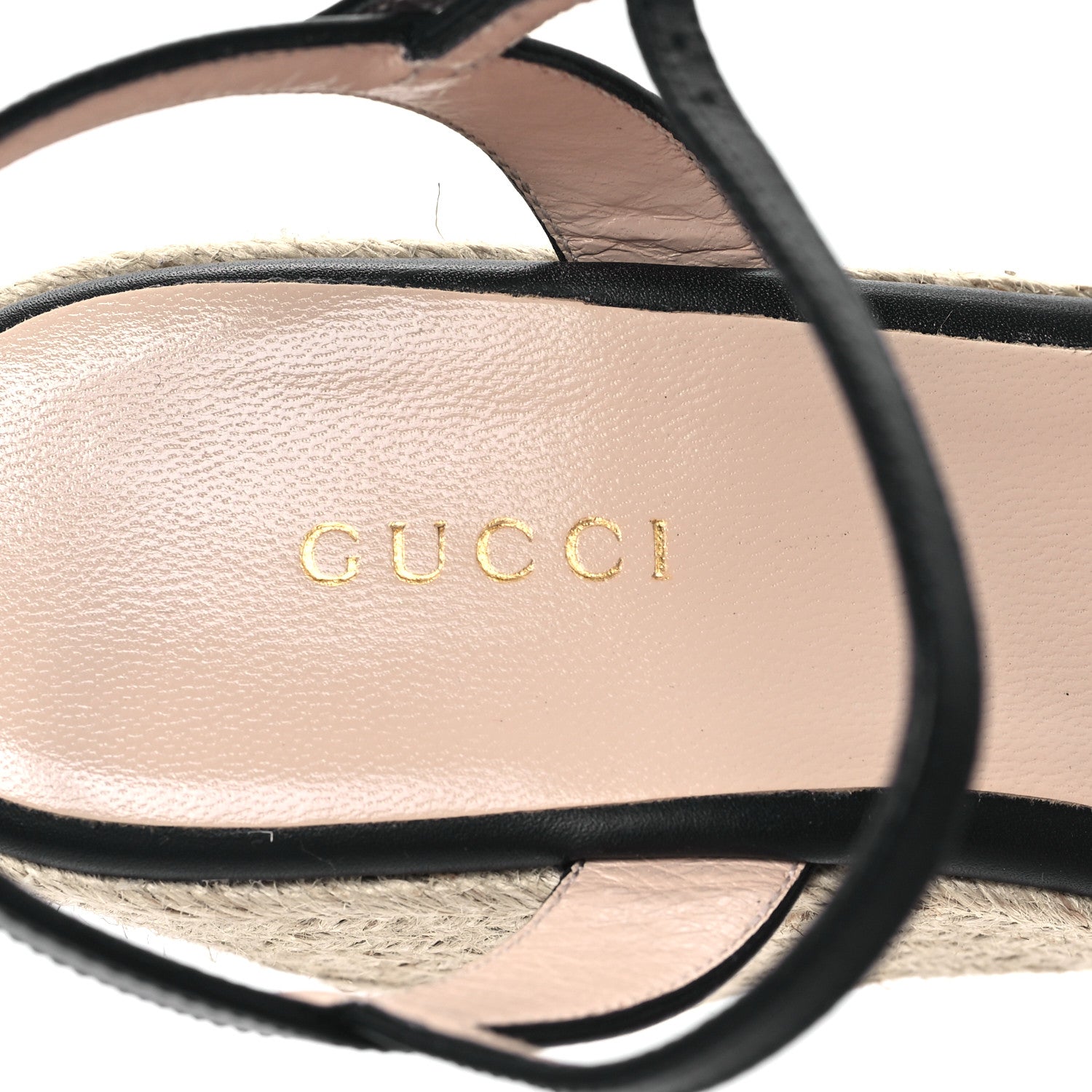 Gucci Galassia Aitana Espadrille 10/95mm Wedge Sandals 38 Black 7 of 11