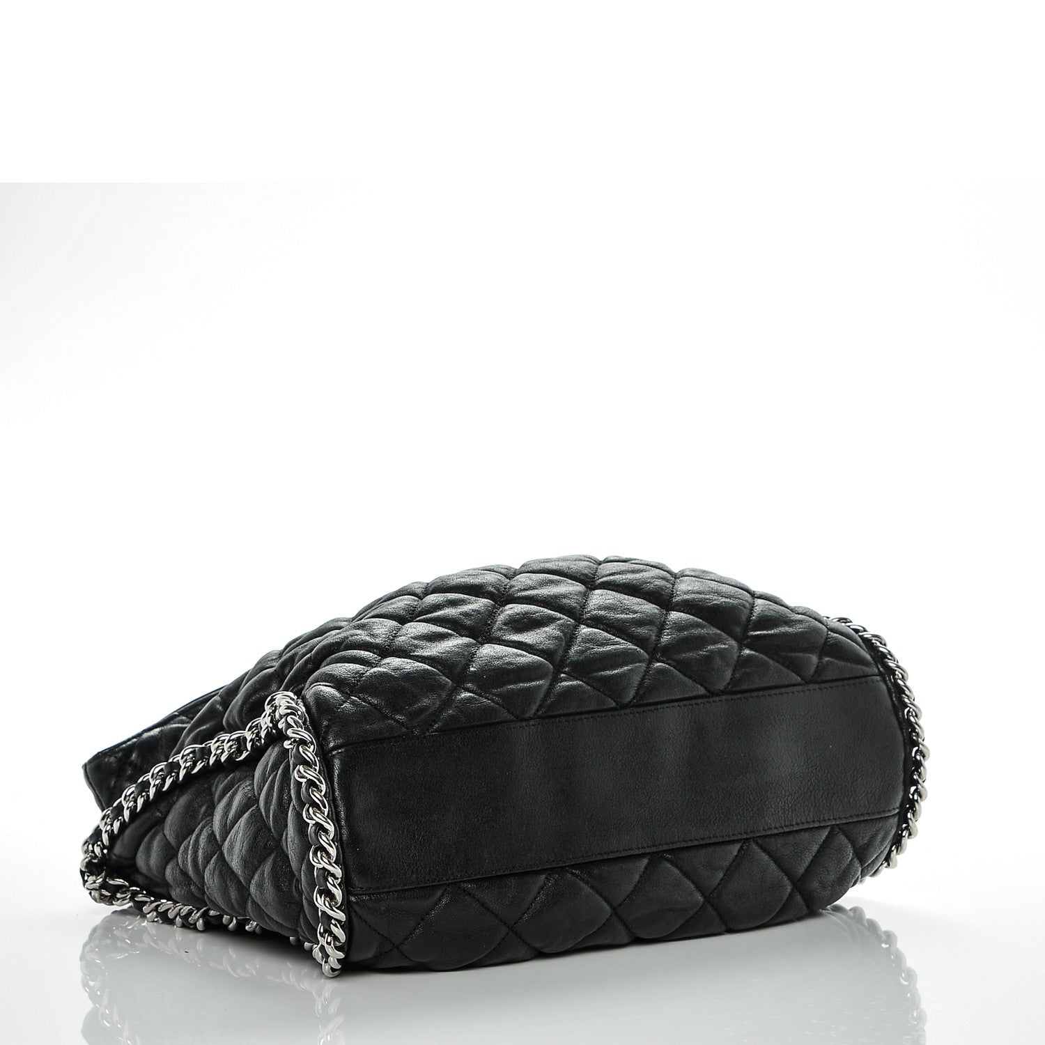 Chanel Washed Lambskin Chain Around Hobo Black 4 of 7