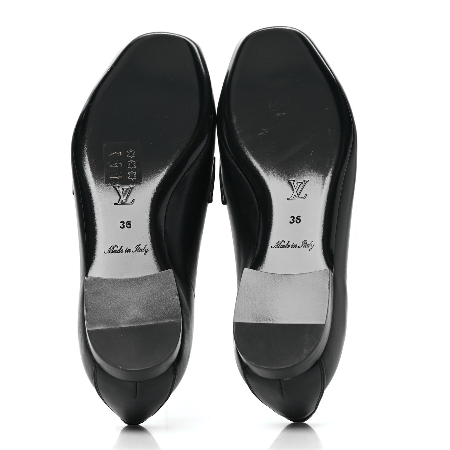 Calfskin Upper Case Flat Loafer 36 Black