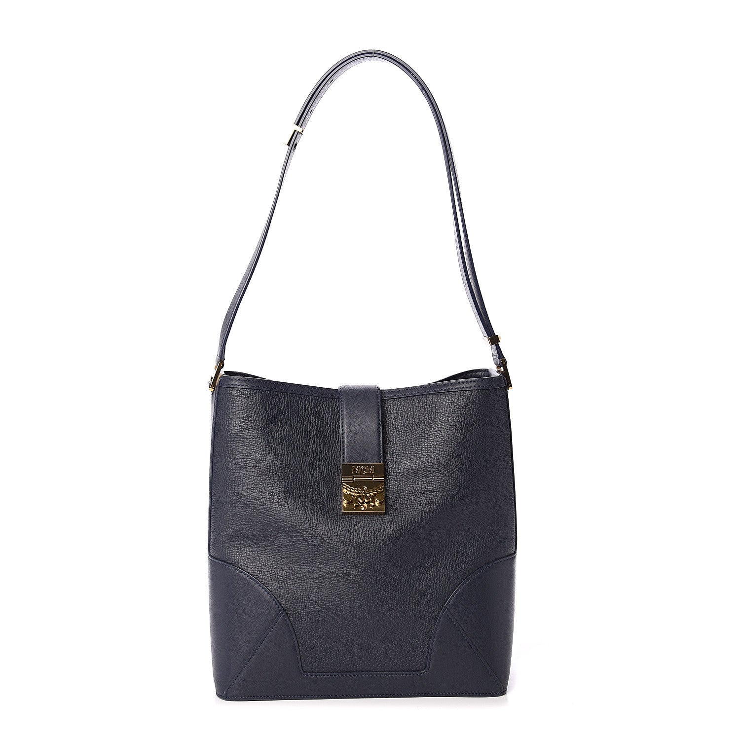 MCM Calfskin Claudia Crossbody Bag True Navy 1 of 8