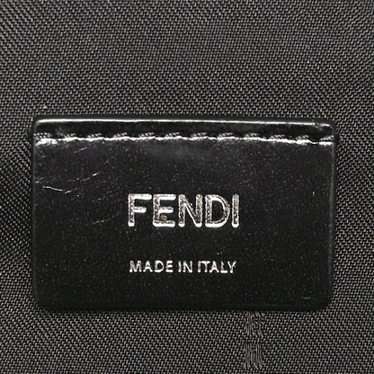 Fendi Nylon Vitello Liberty Vitello Dolce Monster Eyes Rounded Backpack Black Sunflower 6 of 11