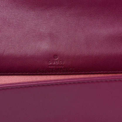 Gucci Velvet Matelasse GG Marmont Mini Bag Fuchsia Violet Cyclamen 6 of 14