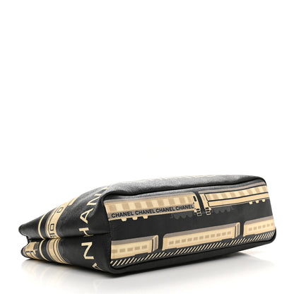 Chanel Coated Canvas Le Train Bag Black 4 of 11