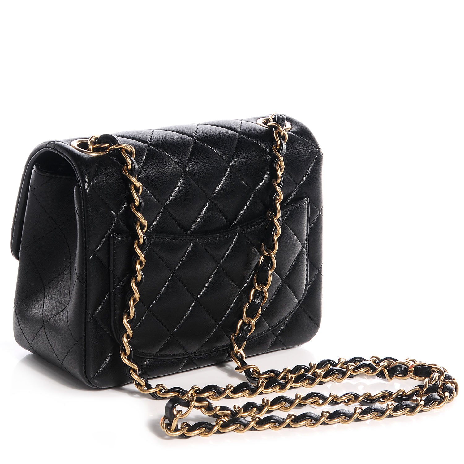 Chanel Lambskin Quilted Mini Square Flap Black 3 of 9