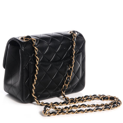 Chanel Lambskin Quilted Mini Square Flap Black 3 of 9