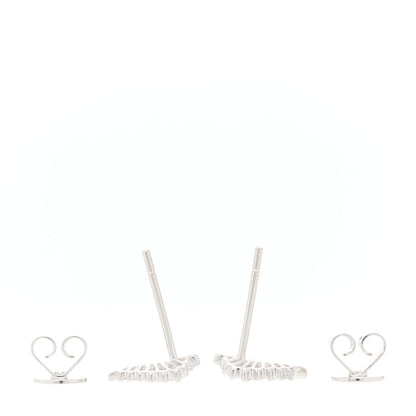 Anita Ko 18K White Gold Diamond Small Palm Leaf Earrings 3 of 4