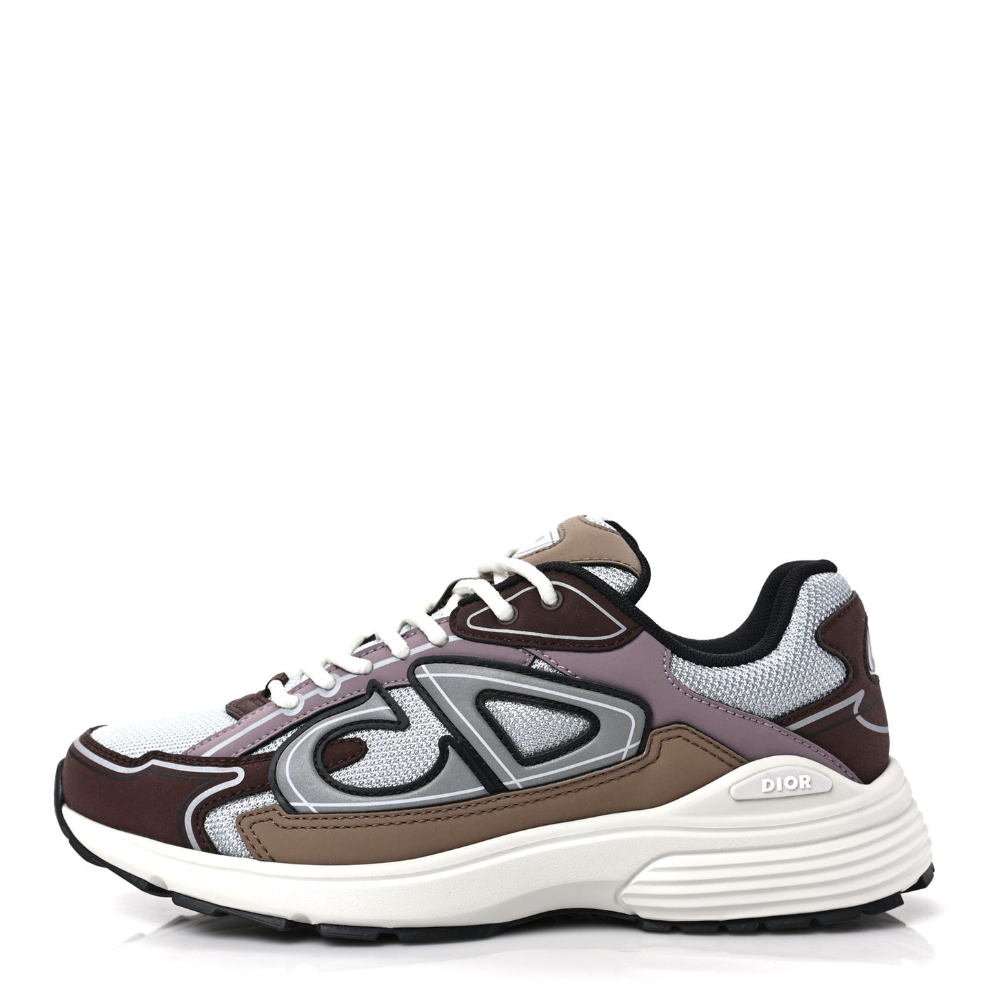 Technical Mesh Calfskin Mens B30 Sneakers 40 Brown