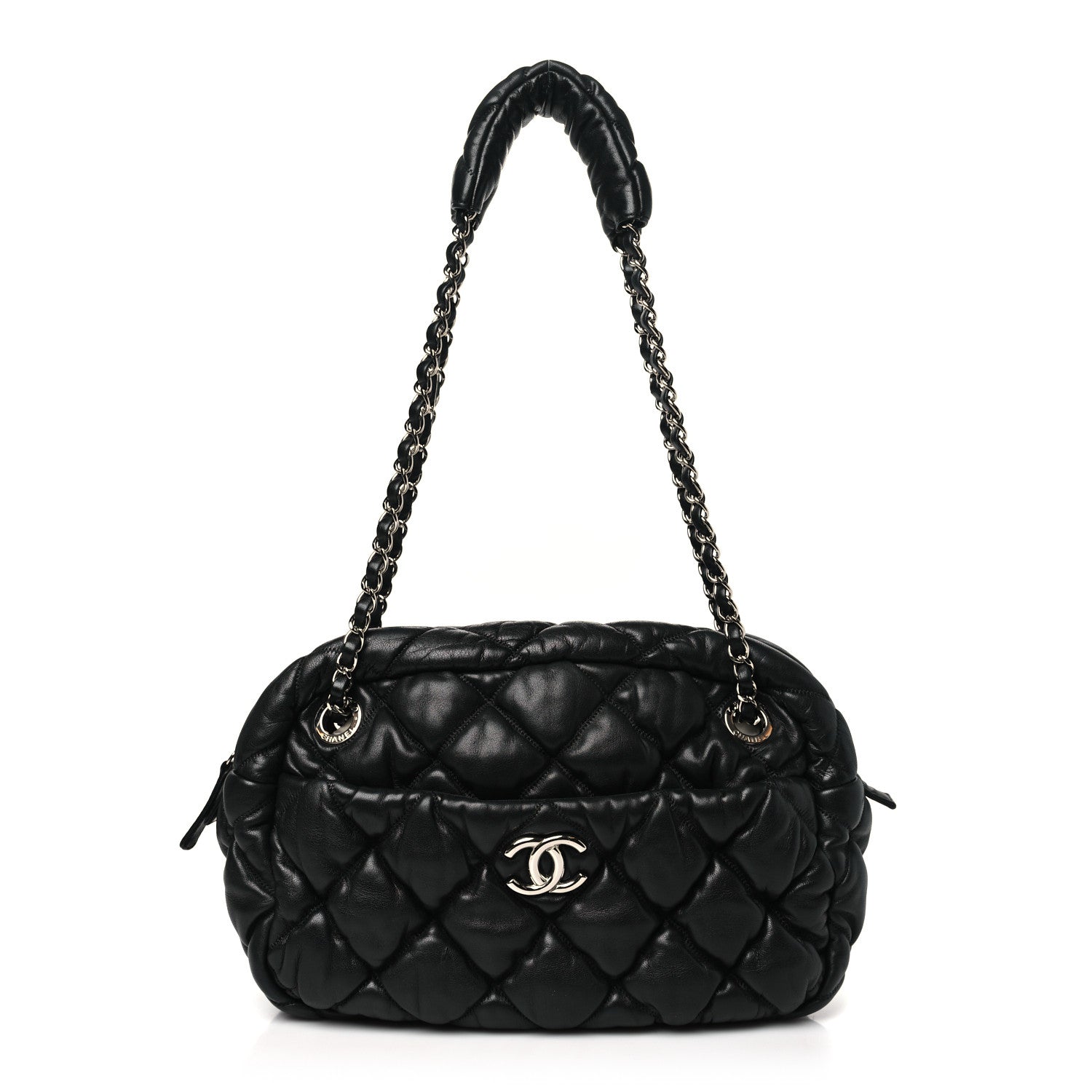 Chanel Lambskin Bubble Quilt Camera Case Black 1 of 10