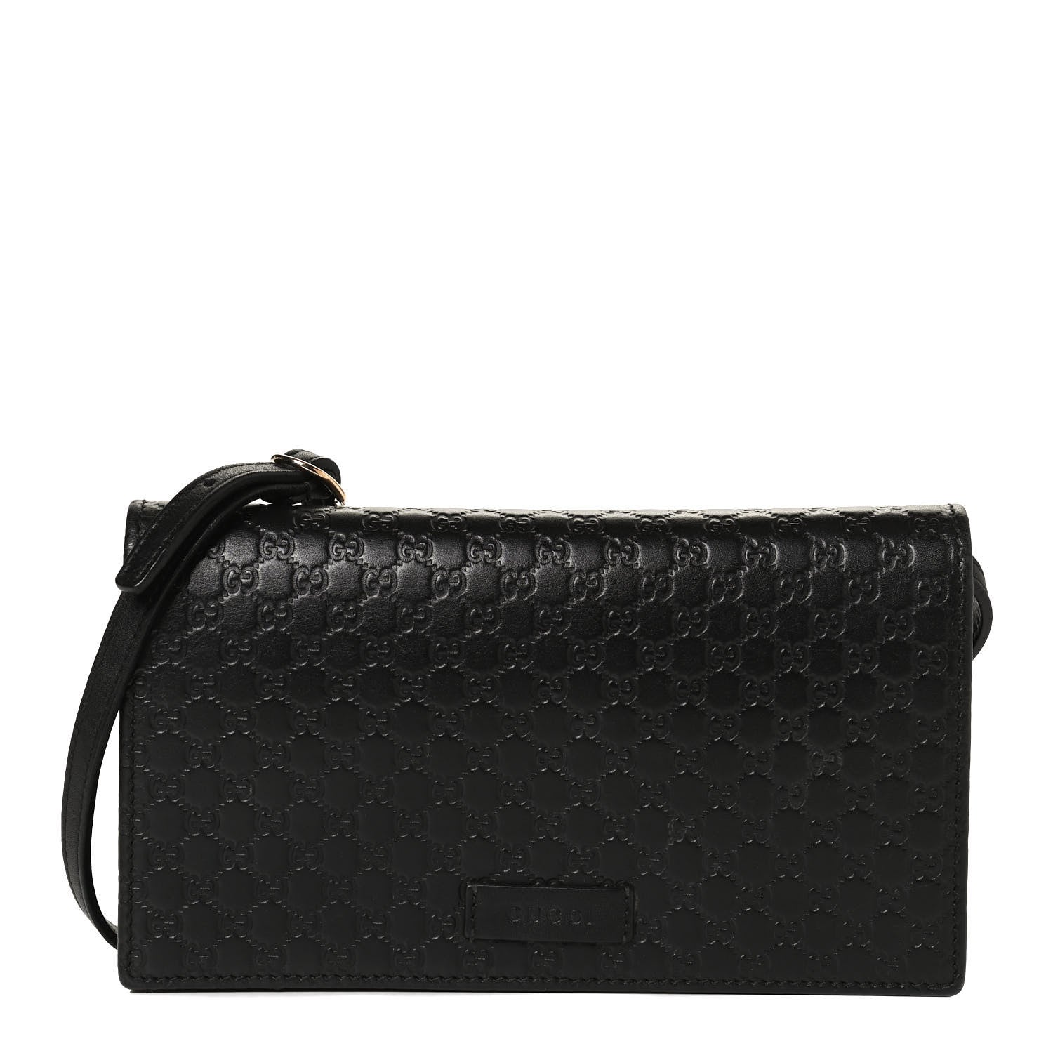 Gucci Microguccissima Crossbody Wallet Black 1 of 12