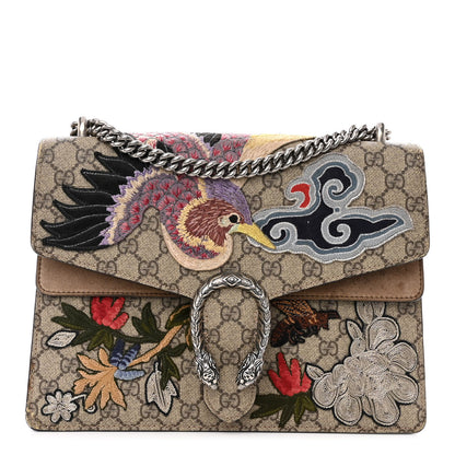 Gucci GG Supreme Monogram Embroidered Medium Dionysus Shoulder Bag Taupe 1 of 16