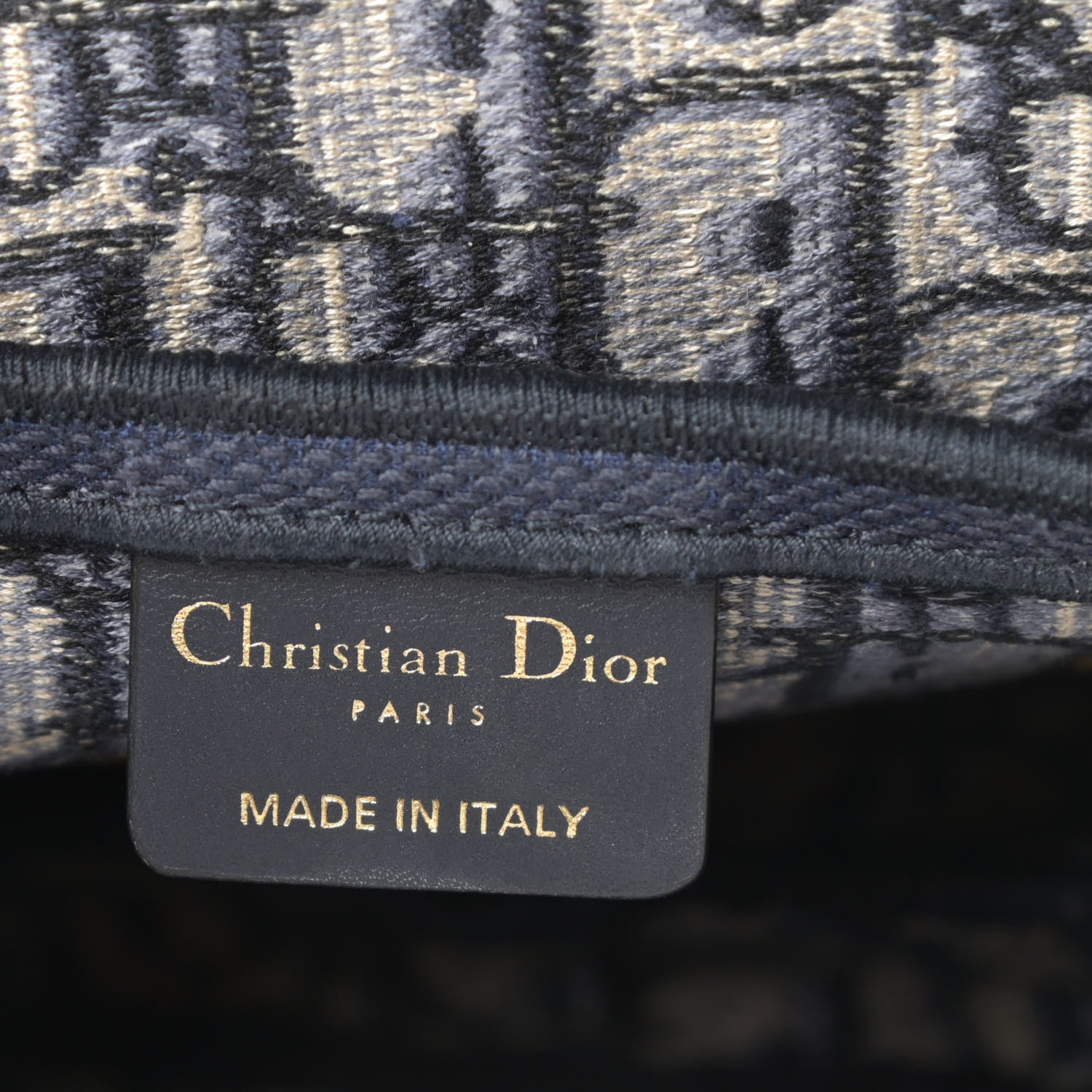 Christian Dior Oblique Embroidered Saddle Bag Blue 6 of 11