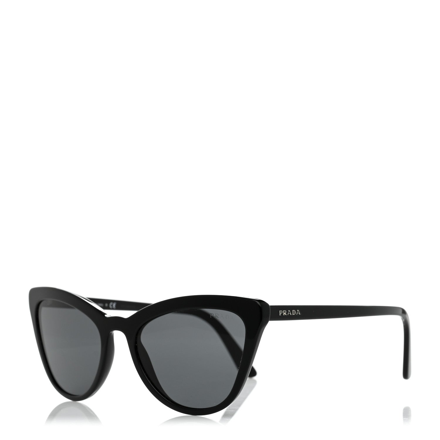 Prada Acetate Cat Eye Sunglasses SPR 01V Black 1 of 8