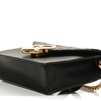 Fendi Vitello Cruise F is Fendi Bi-Color FF 1974 Embossed Envelope Belt Bag Maya Black 10 of 10
