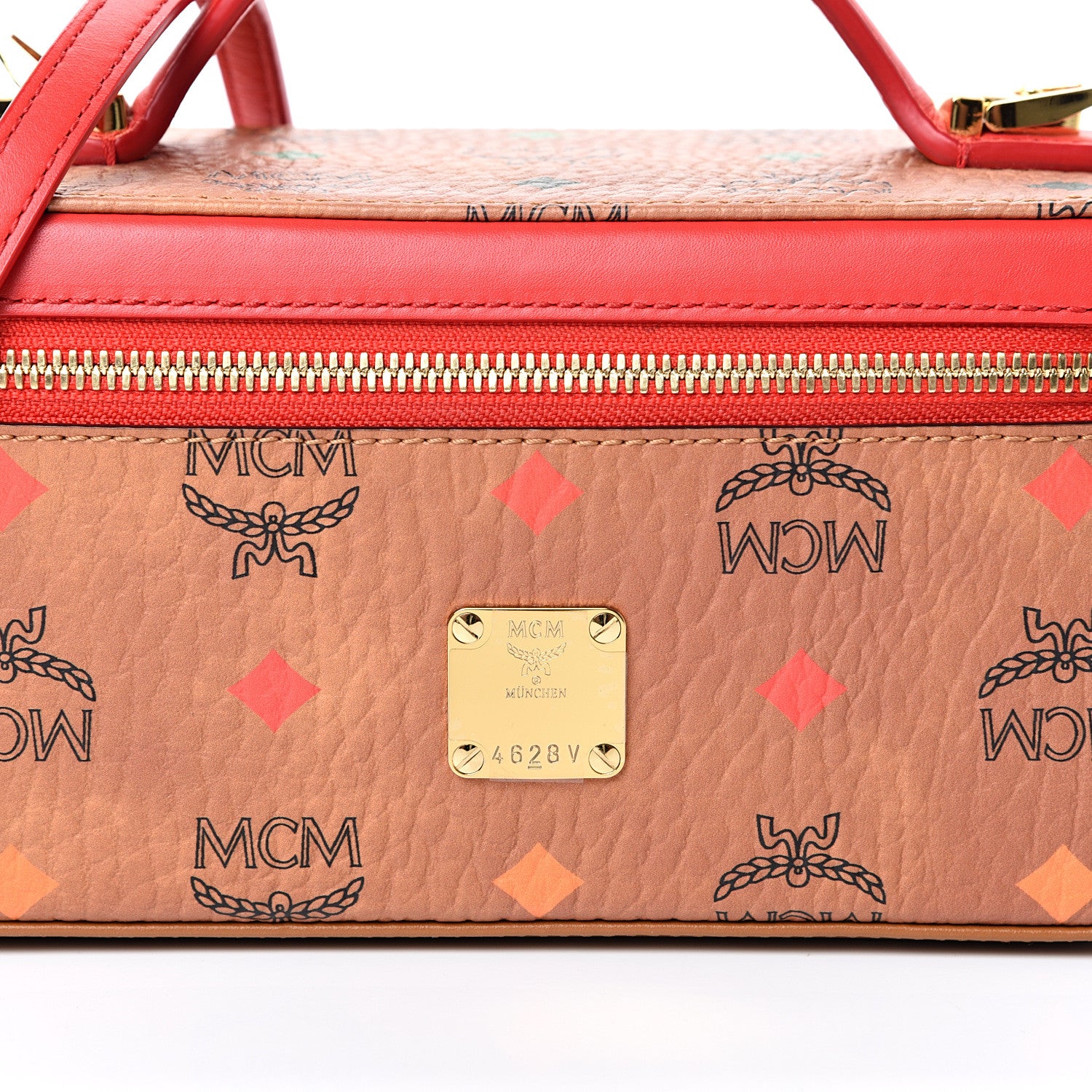 MCM Visetos Rockstar Vanity Case Cognac 7 of 9