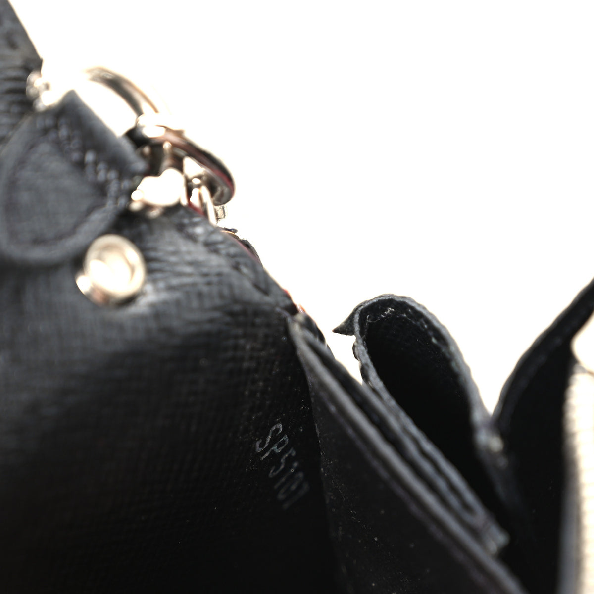 Louis Vuitton Epi Studded Twist Chain Wallet Black 6 of 9